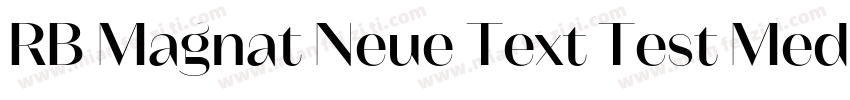RB Magnat Neue Text Test Medium字体转换